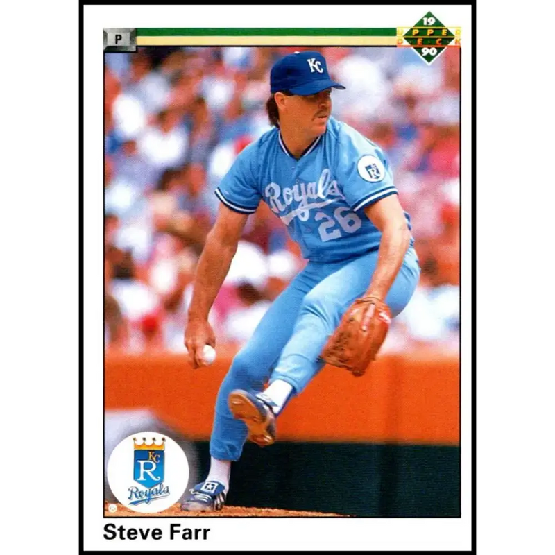 1990 Upper Deck #680 Steve Farr NM-MT Kansas City Royals Baseball Card - Baseball Card Single