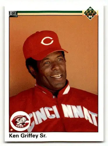 1990 Upper Deck Ken Griffey Sr. Reds baseball card with original gloss in Reds baseball collection