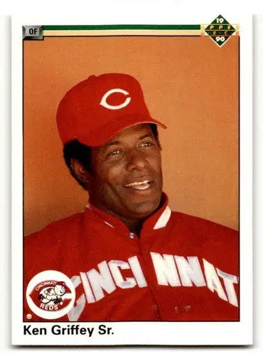 Original gloss 1990 Upper Deck Ken Griffey Sr. Cincinnati Reds baseball card