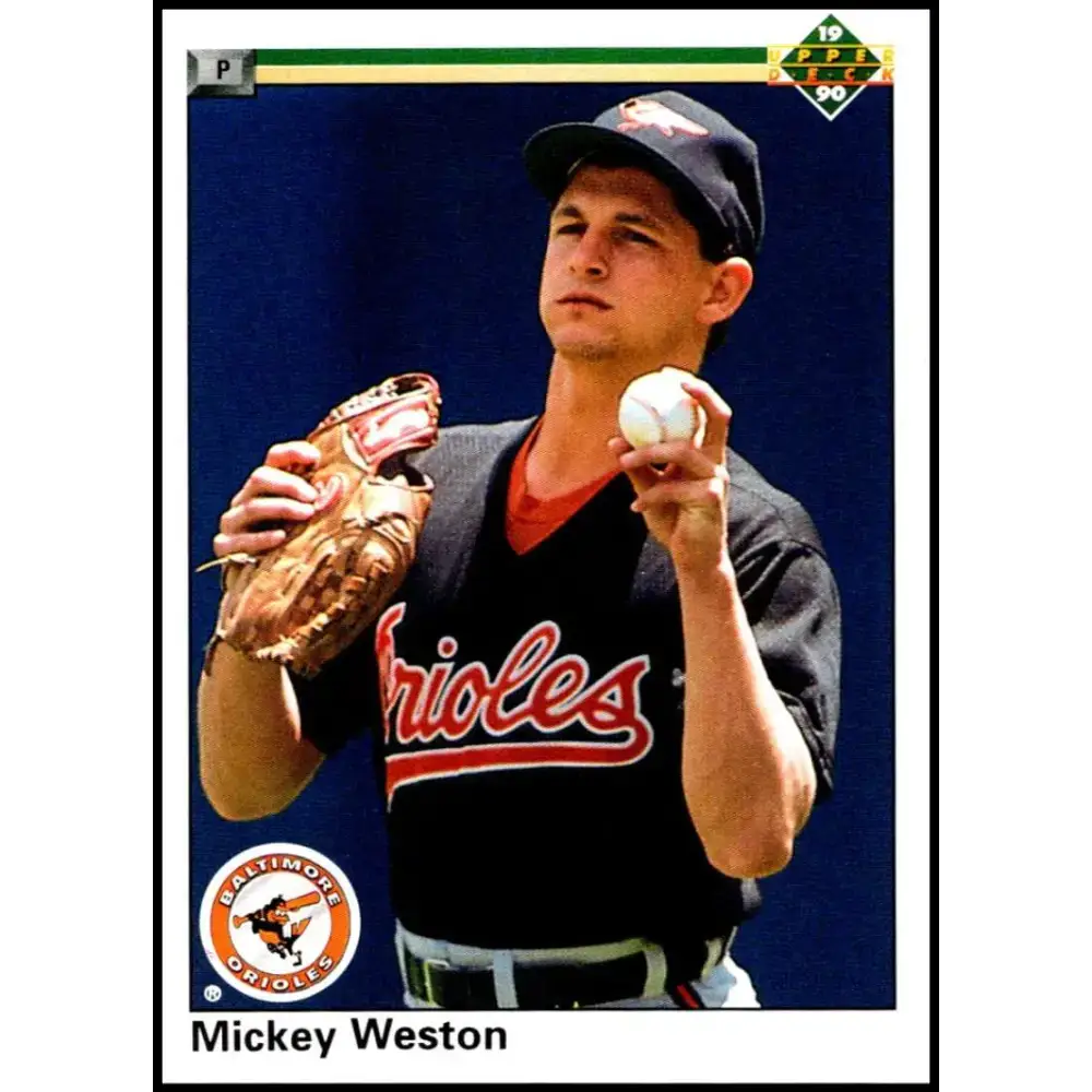 1990 Upper Deck #683b Mickey Weston COR NM-MT RC Rookie Baltimore Orioles Baseball Card - Baseball Card Single