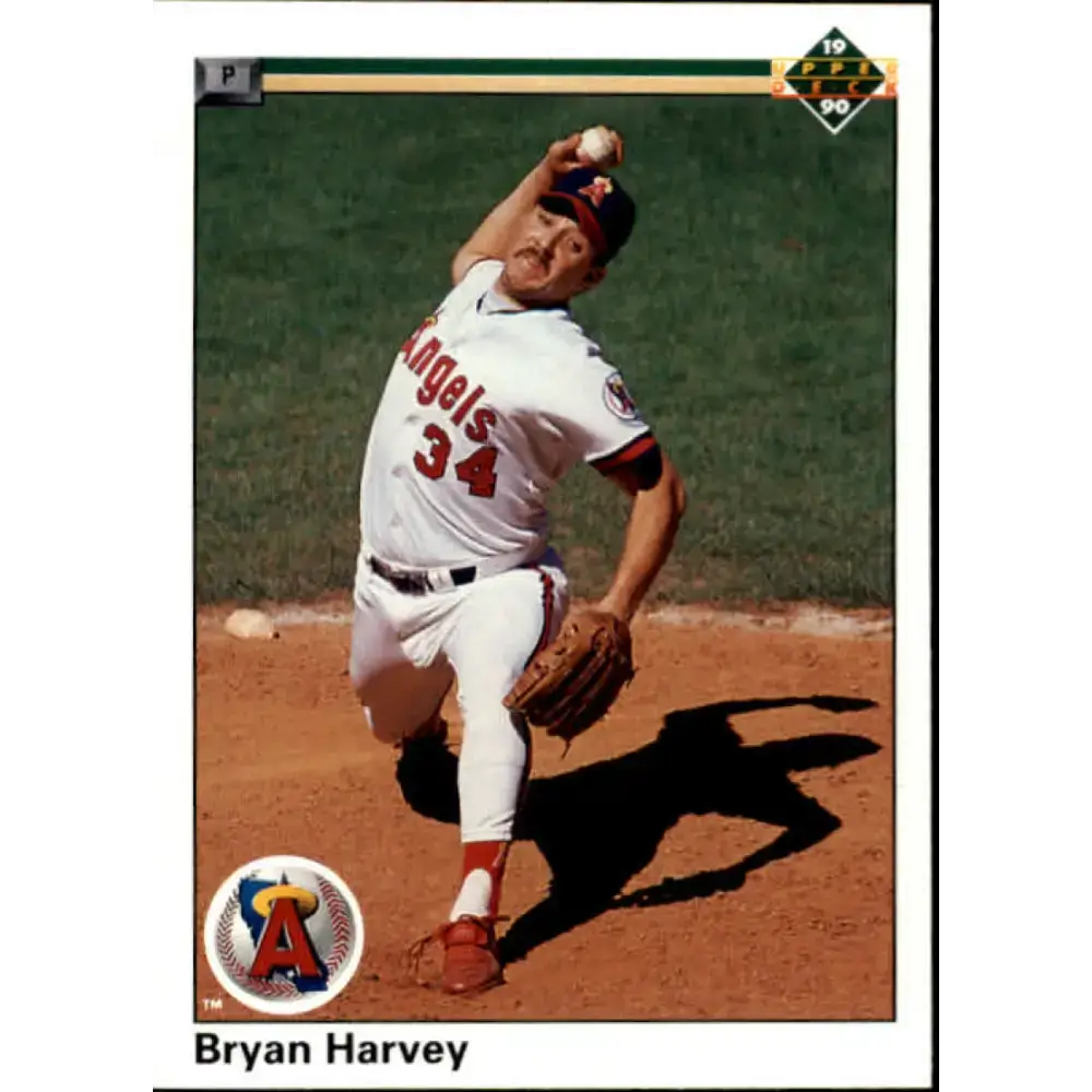 1990 Upper Deck #686 Bryan Harvey NM-MT California Angels Baseball Card - Baseball Card Single