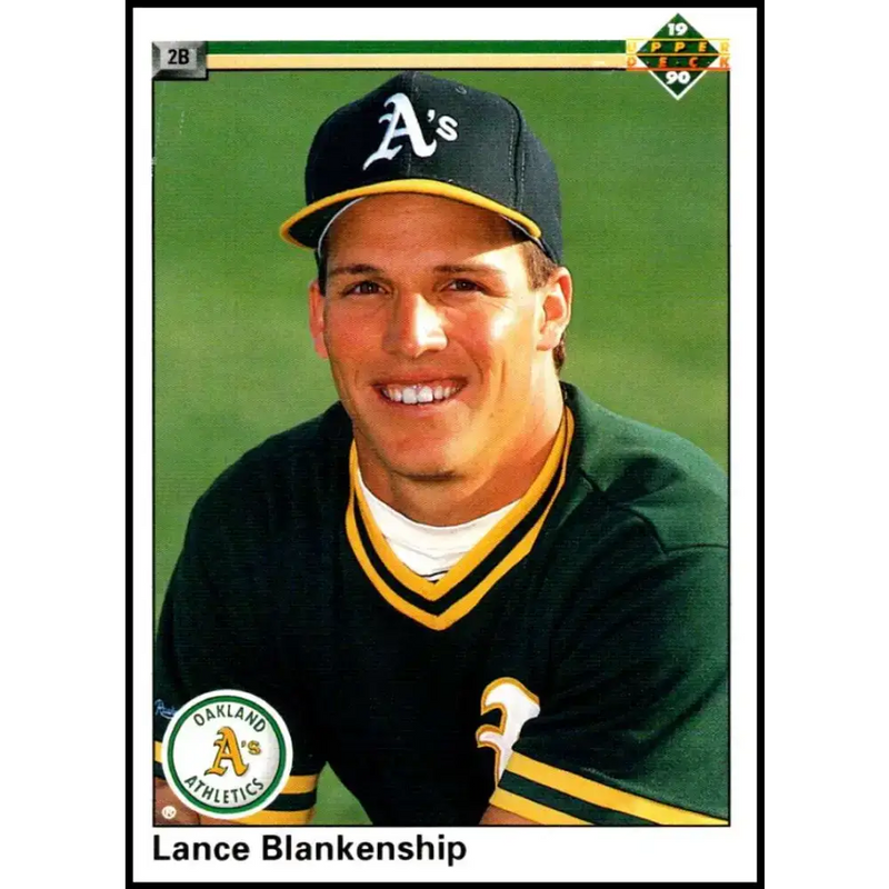 1990 Upper Deck #687 Lance Blankenship NM-MT Oakland Athletics Baseball Card - Baseball Card Single