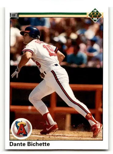 Original gloss 1990 Upper Deck Dante Bichette California Angels baseball card image
