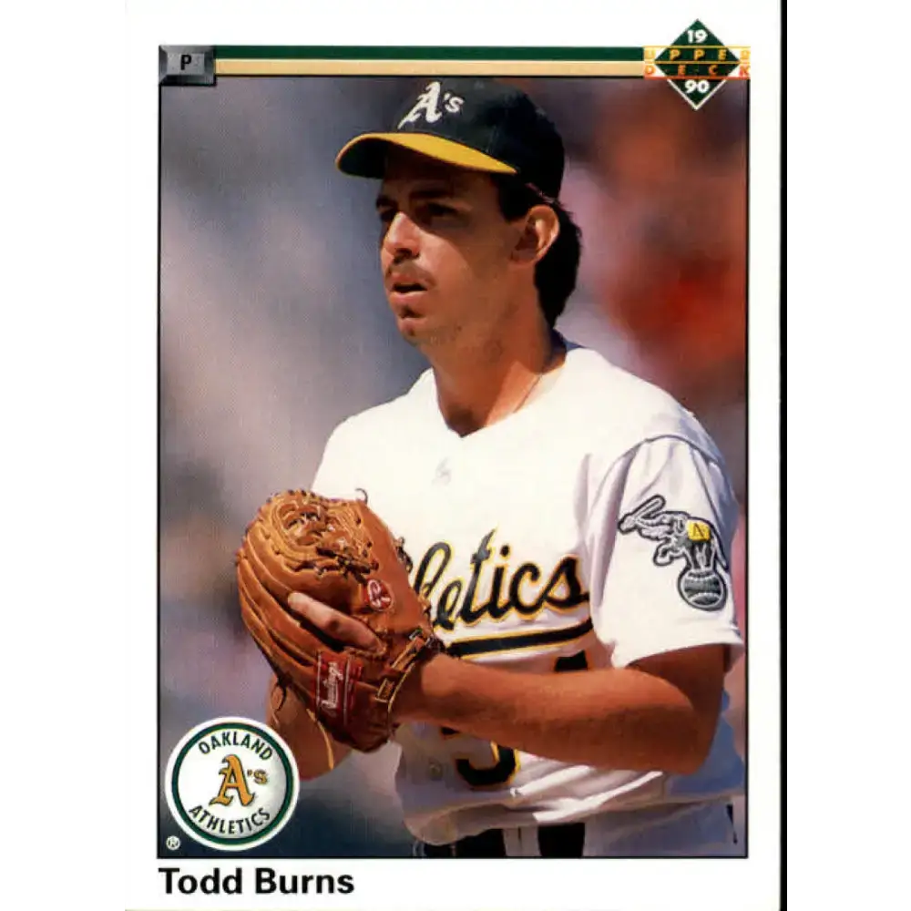 1990 Upper Deck #689 Todd Burns NM-MT Oakland Athletics Baseball Card - Baseball Card Single