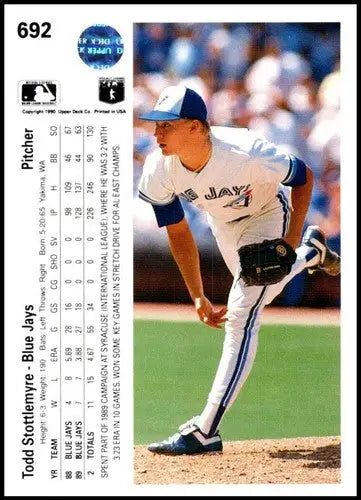 1990 Upper Deck Todd Stottlemyre Blue Jays baseball card NM-MT collectible