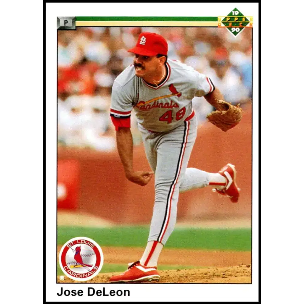 1990 Upper Deck #697 Jose DeLeon NM-MT St. Louis Cardinals Baseball Card - Baseball Card Single