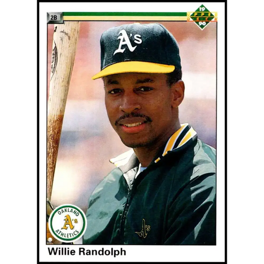 1990 Upper Deck #704 Willie Randolph NM-MT Oakland Athletics Baseball Card - Baseball Card Single