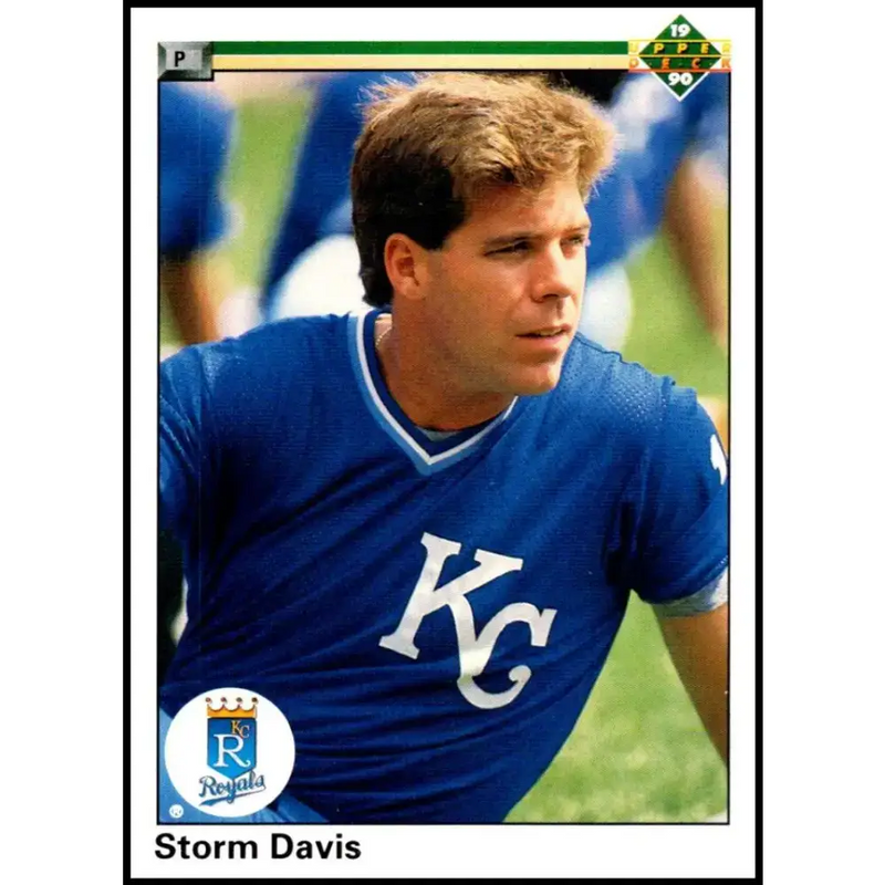 1990 Upper Deck #712 Storm Davis NM-MT Kansas City Royals Baseball Card - Baseball Card Single