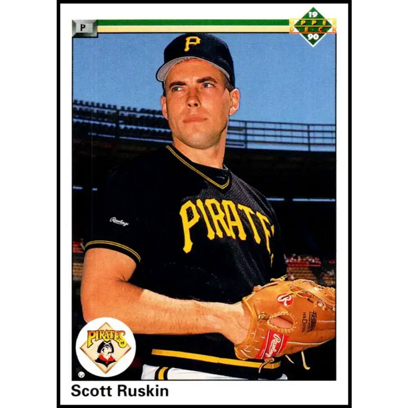 1990 Upper Deck #713 Scott Ruskin NM-MT RC Rookie Pittsburgh Pirates Baseball Card - Baseball Card Single