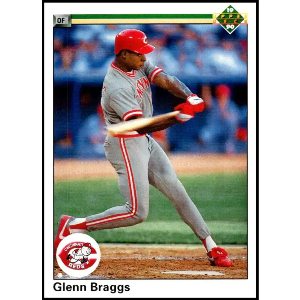 1990 Upper Deck #714 Glenn Braggs NM-MT Cincinnati Reds Baseball Card - Baseball Card Single