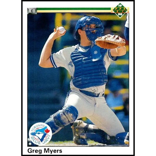 1990 Upper Deck #718 Greg Myers NM-MT Toronto Blue Jays Baseball Card - Baseball Card Single