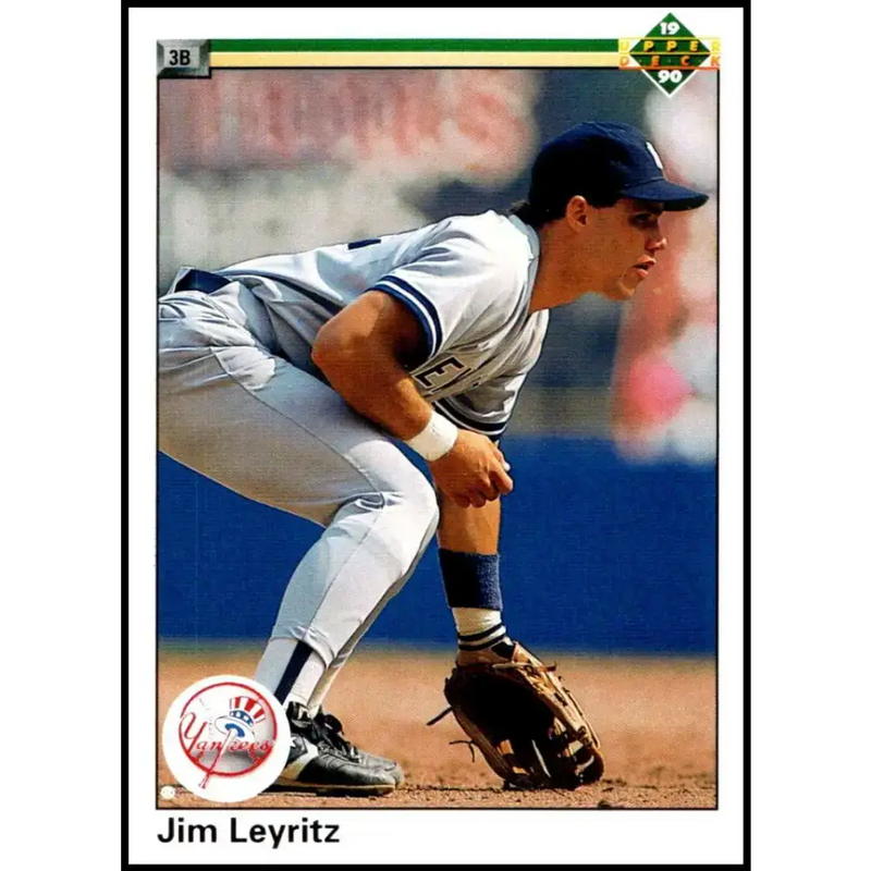 1990 Upper Deck #723 Jim Leyritz NM-MT RC Rookie New York Yankees Baseball Card - Baseball Card Single
