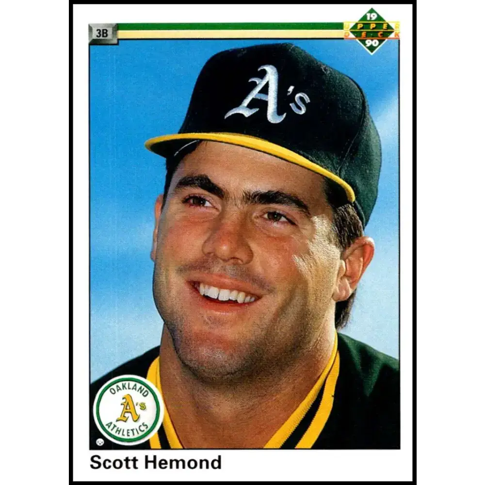1990 Upper Deck #727 Scott Hemond NM-MT RC Rookie Oakland Athletics Baseball Card - Baseball Card Single