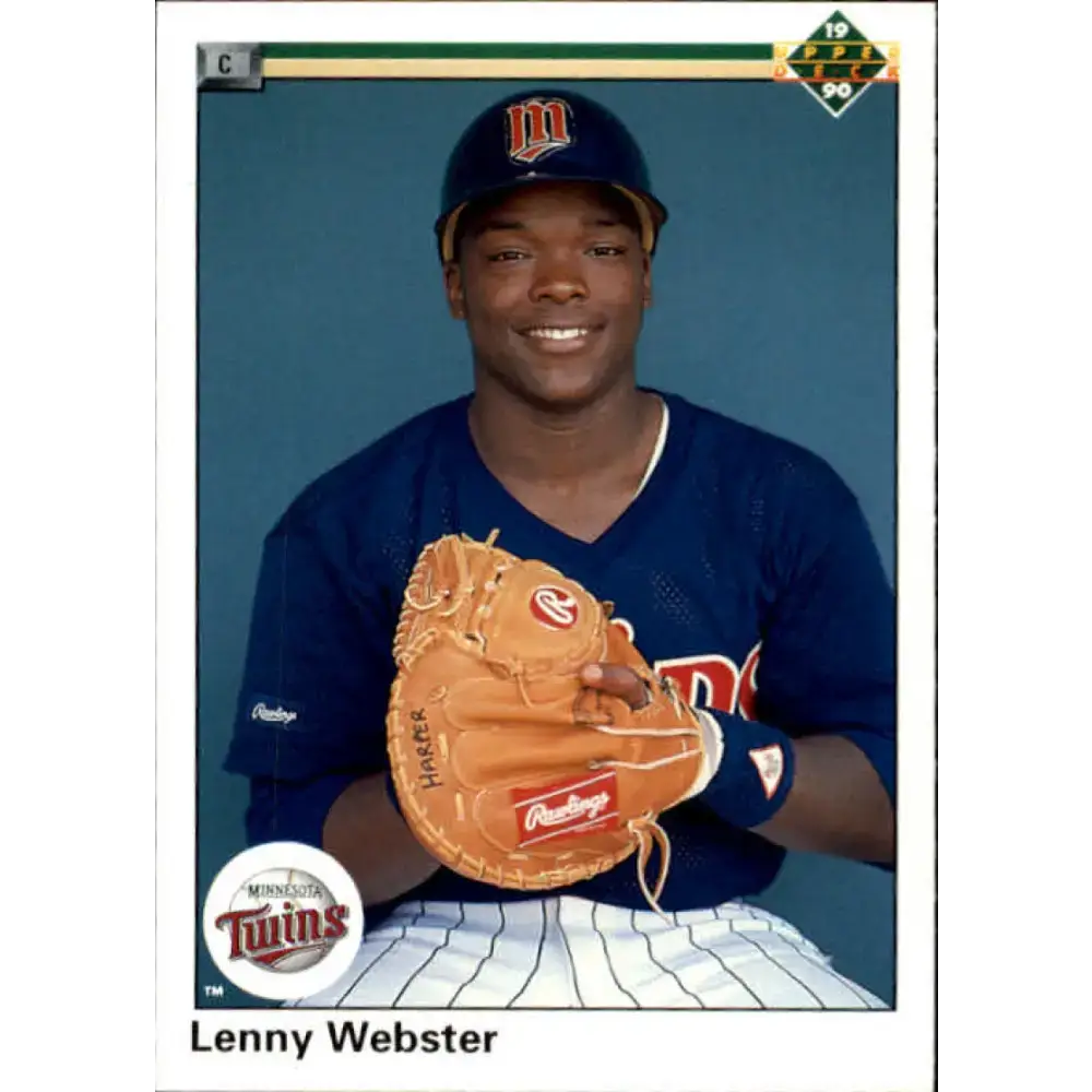 1990 Upper Deck #728 Lenny Webster NM-MT RC Rookie Minnesota Twins Baseball Card - Baseball Card Single