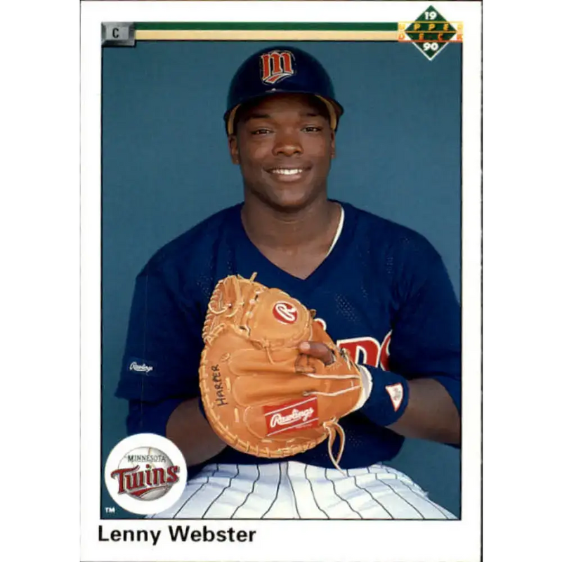 1990 Upper Deck #728 Lenny Webster NM-MT RC Rookie Minnesota Twins Baseball Card - Baseball Card Single
