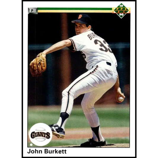 1990 Upper Deck #735 John Burkett NM-MT San Francisco Giants Baseball Card - Baseball Card Single