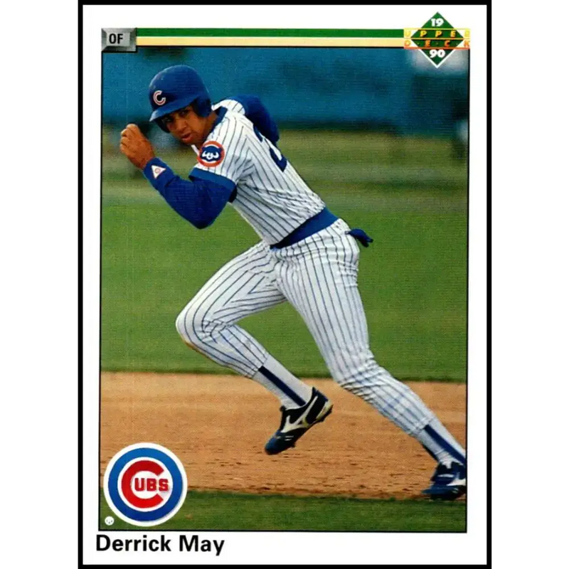 1990 Upper Deck #736 Derrick May NM-MT RC Rookie Chicago Cubs Baseball Card - Baseball Card Single