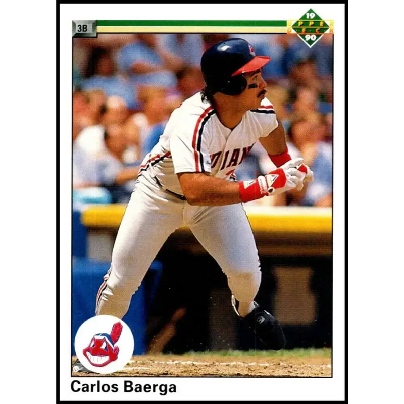 1990 Upper Deck #737 Carlos Baerga NM-MT RC Rookie Cleveland Indians Baseball Card - Baseball Card Single