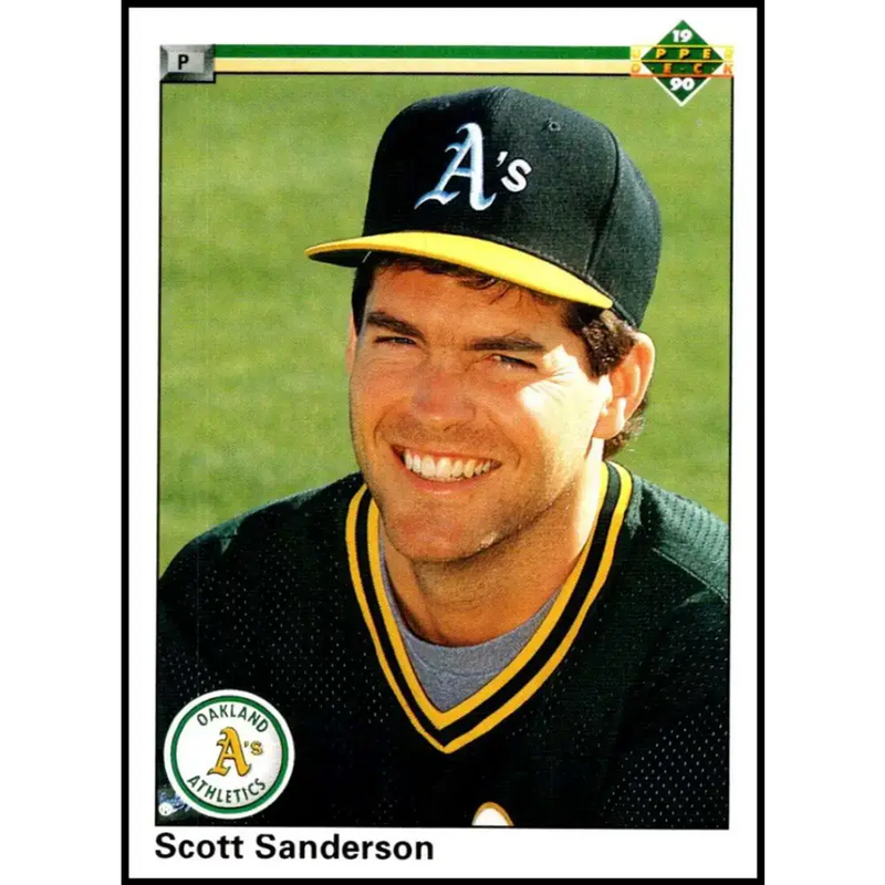 1990 Upper Deck #739 Scott Sanderson NM-MT Oakland Athletics Baseball Card - Baseball Card Single