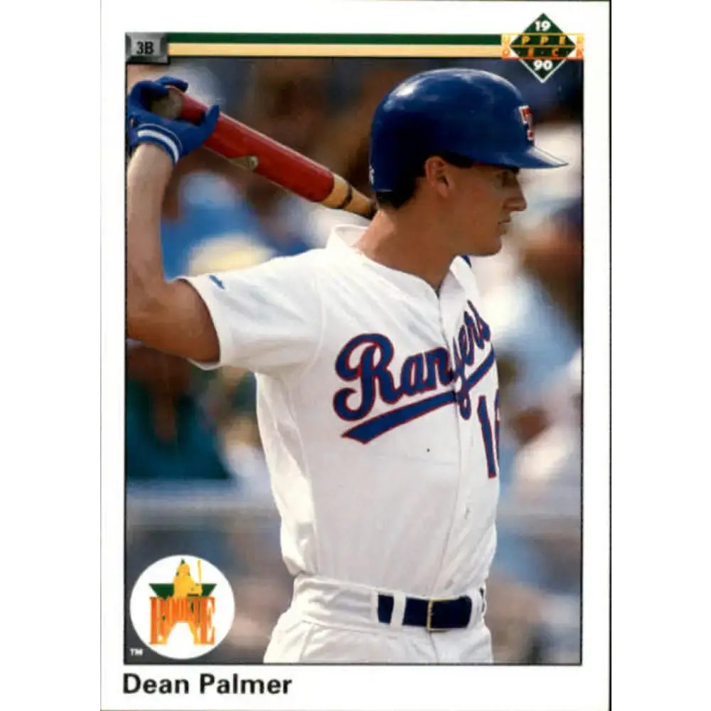 1990 Upper Deck #74 Dean Palmer UER NM-MT RC Rookie Texas Rangers Baseball Card - Baseball Card Single