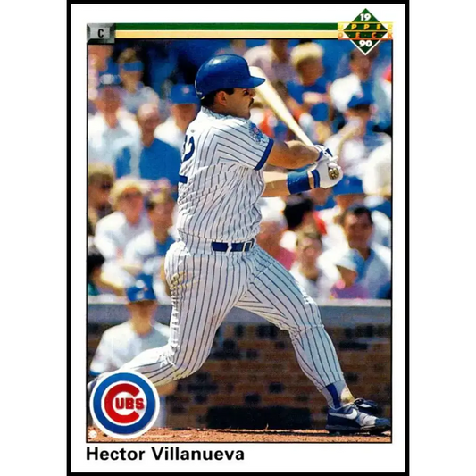 1990 Upper Deck #741 Hector Villanueva NM-MT RC Rookie Chicago Cubs Baseball Card - Baseball Card Single
