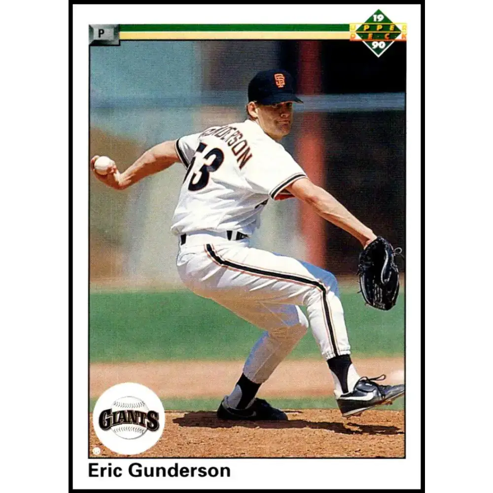1990 Upper Deck #752 Eric Gunderson NM-MT RC Rookie San Francisco Giants Baseball Card - Baseball Card Single