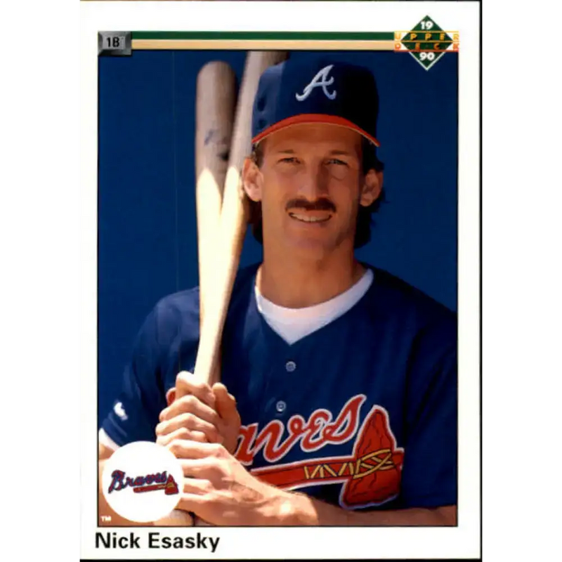 1990 Upper Deck #758 Nick Esasky NM-MT Atlanta Braves Baseball Card - Baseball Card Single