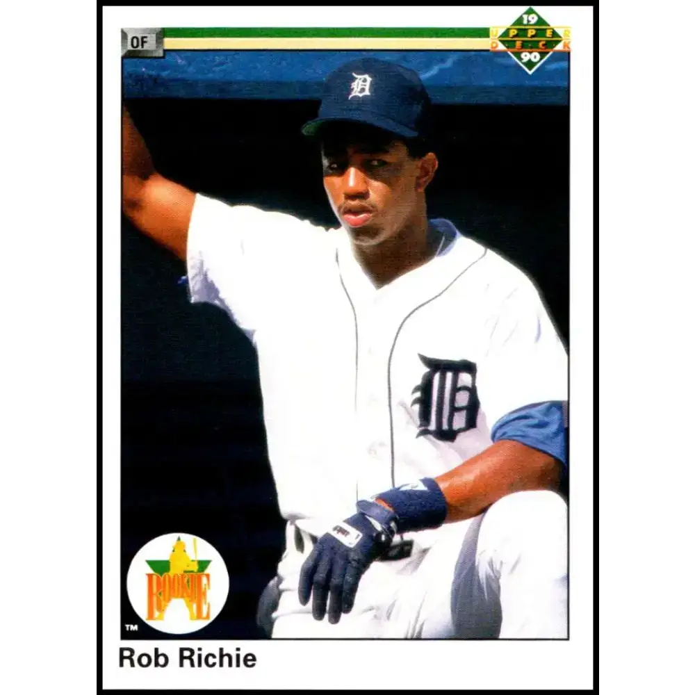 1990 Upper Deck #76 Rob Richie NM-MT RC Rookie Detroit Tigers Baseball Card - Baseball Card Single
