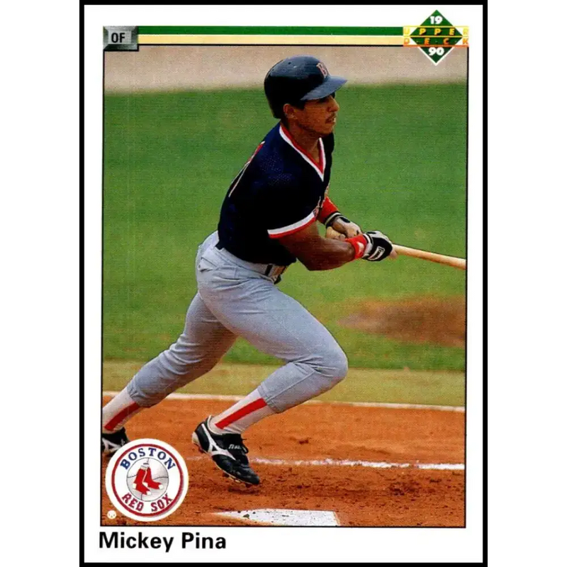 1990 Upper Deck #764 Mickey Pina NM-MT RC Rookie Boston Red Sox Baseball Card - Baseball Card Single