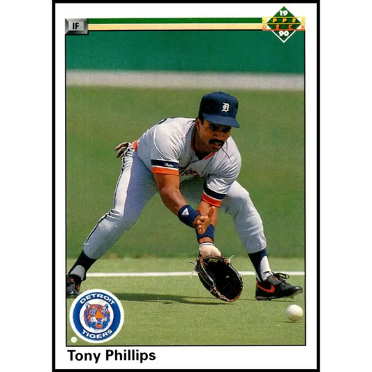 1990 Upper Deck #768 Tony Phillips NM-MT Detroit Tigers Baseball Card - Baseball Card Single