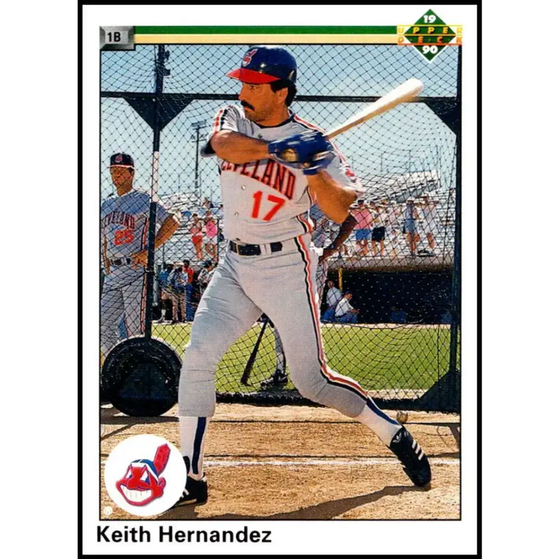 1990 Upper Deck #777 Keith Hernandez NM-MT Cleveland Indians Baseball Card - Baseball Card Single
