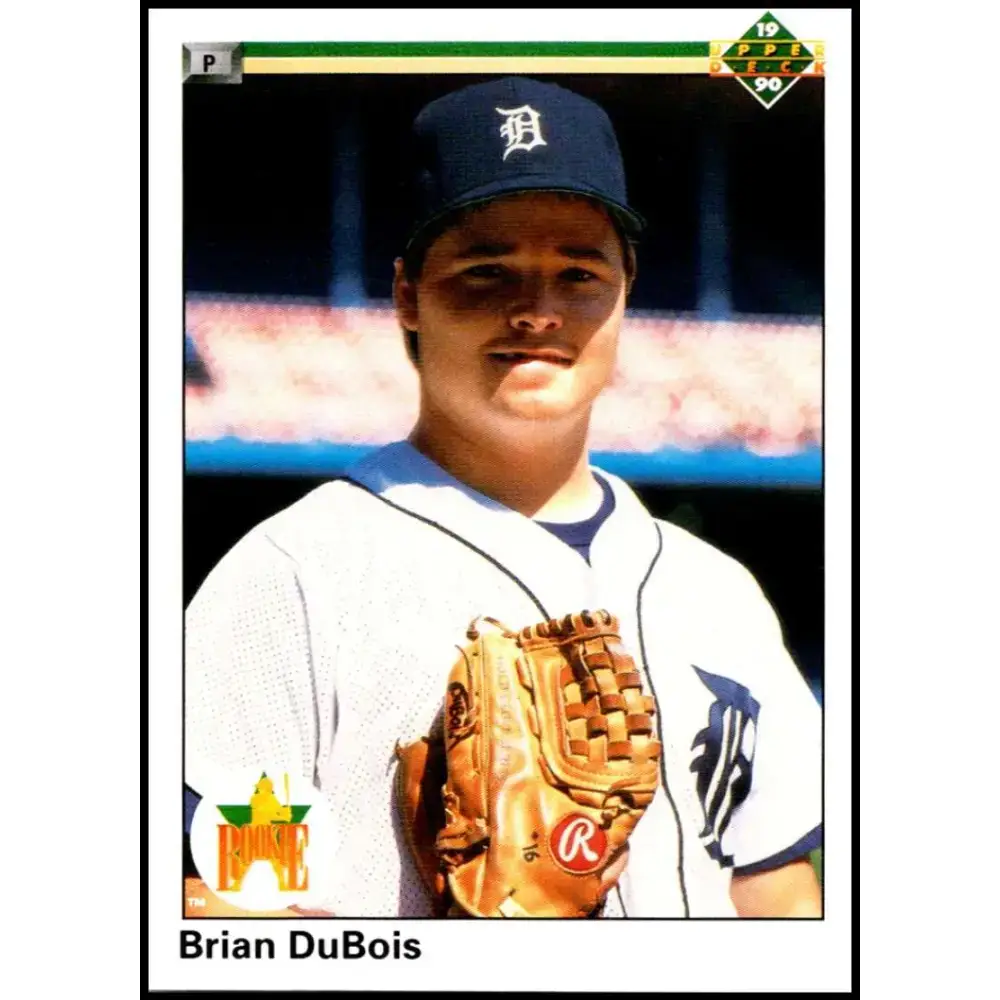 1990 Upper Deck #78 Brian DuBois UER NM-MT RC Rookie Detroit Tigers Baseball Card - Baseball Card Single