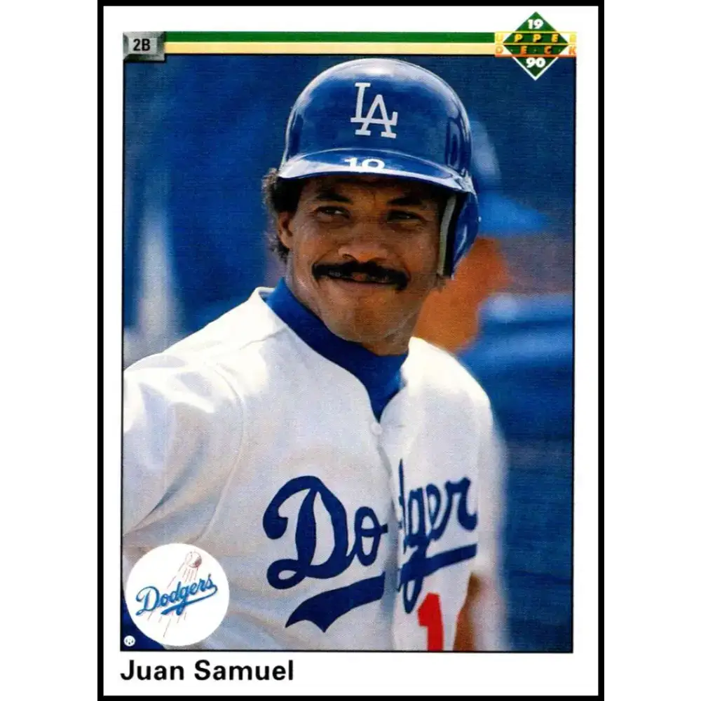 1990 Upper Deck #795 Juan Samuel NM-MT Los Angeles Dodgers Baseball Card - Baseball Card Single
