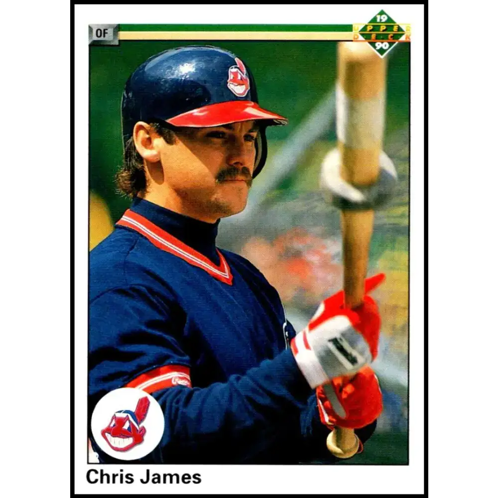 1990 Upper Deck #798 Chris James NM-MT Cleveland Indians Baseball Card - Baseball Card Single