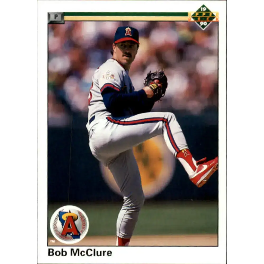 1990 Upper Deck #81 Bob McClure NM-MT California Angels Baseball Card - Baseball Card Single