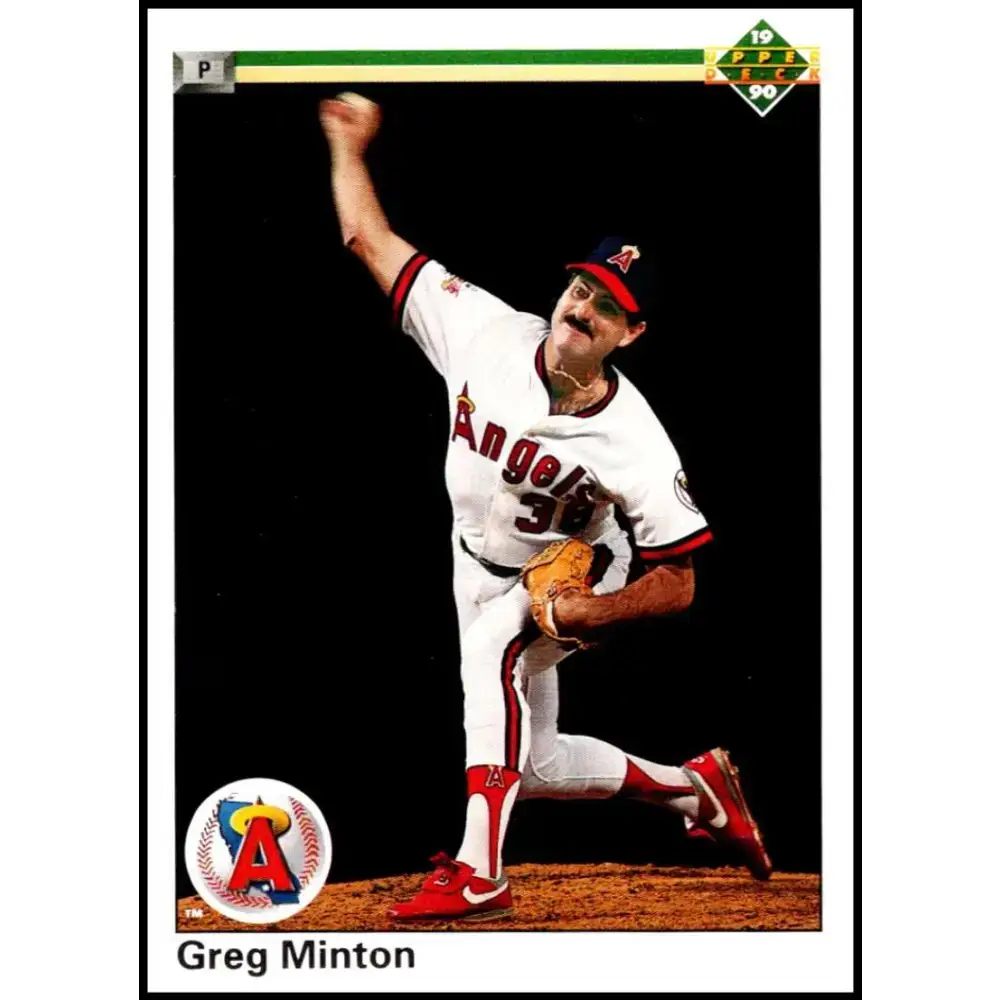 1990 Upper Deck #83 Greg Minton NM-MT California Angels Baseball Card - Baseball Card Single