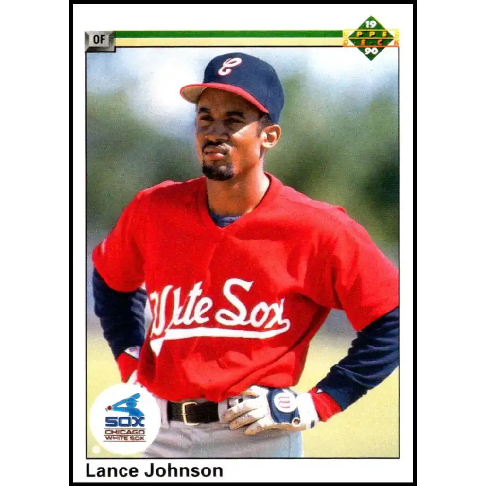 1990 Upper Deck #90 Lance Johnson NM-MT Chicago White Sox Baseball Card - Baseball Card Single