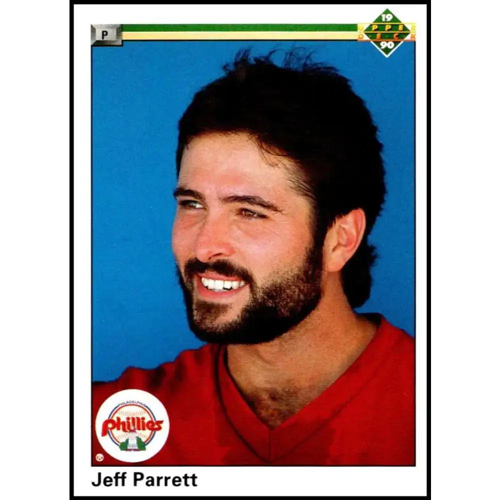 1990 Upper Deck #92 Jeff Parrett NM-MT Philadelphia Phillies Baseball Card - Baseball Card Single