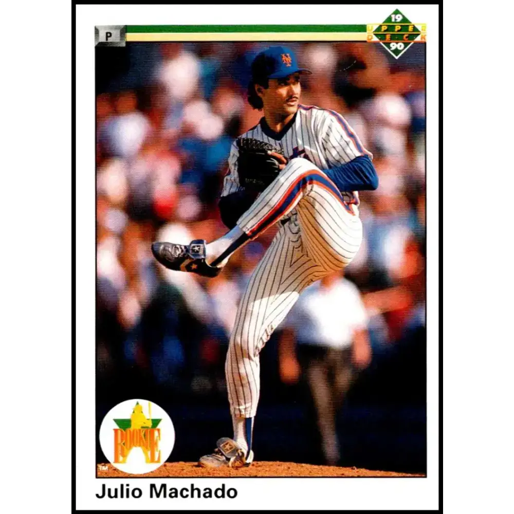 1990 Upper Deck #93 Julio Machado NM-MT RC Rookie New York Mets Baseball Card - Baseball Card Single