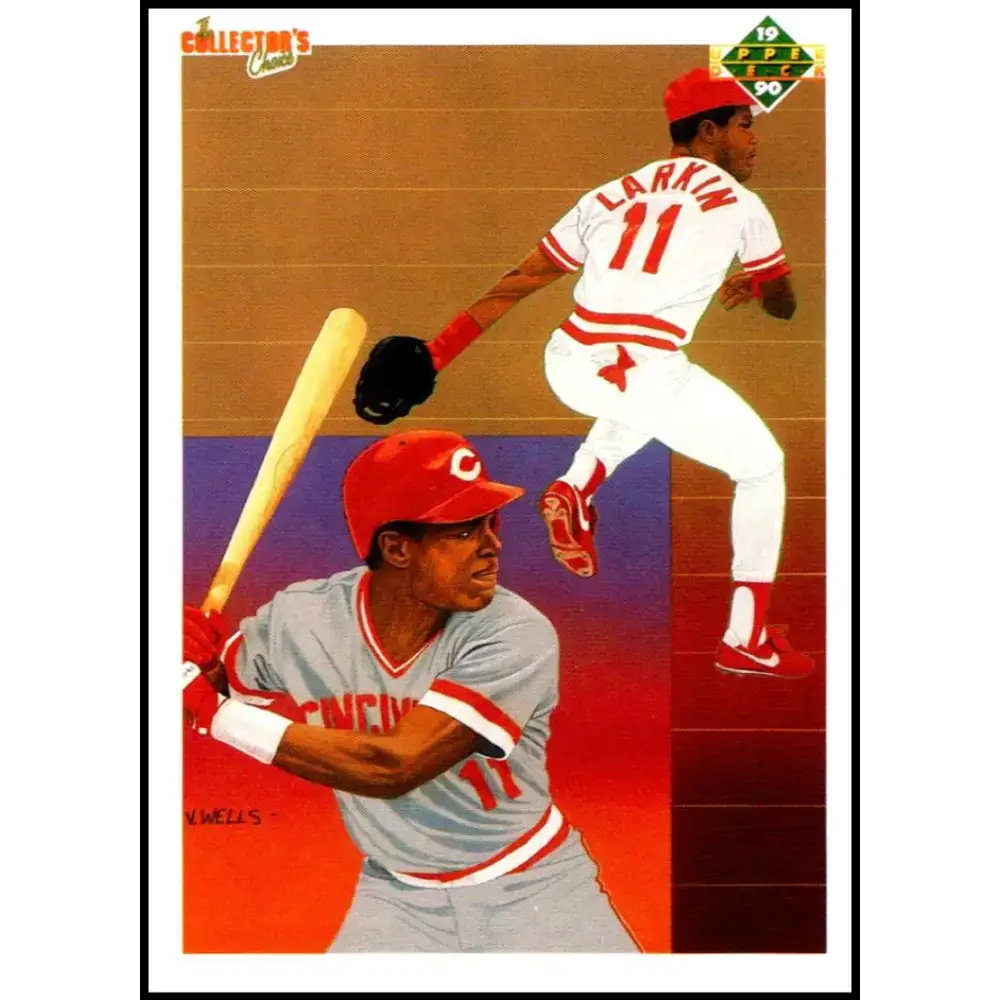 1990 Upper Deck #99 Barry Larkin TC NM-MT Cincinnati Reds Baseball Card - Baseball Card Single