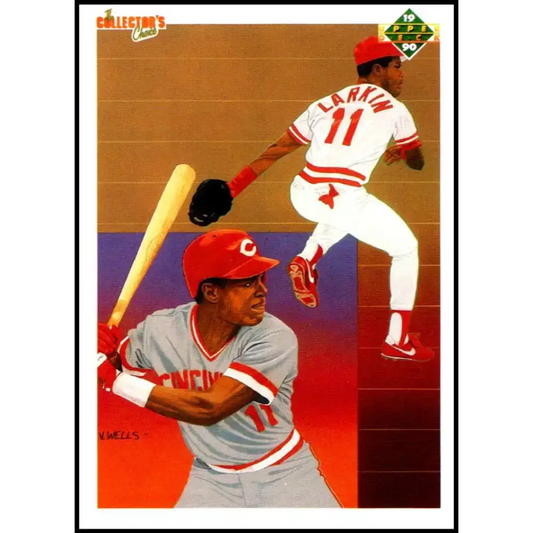 1990 Upper Deck #99 Barry Larkin TC NM-MT Cincinnati Reds Baseball Card - Baseball Card Single
