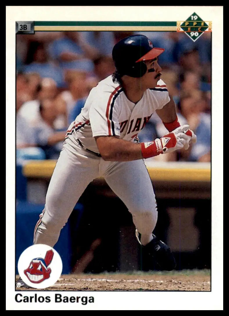 1990 Upper Deck Carlos Baerga RC 737 Cleveland Indians NM - Baseball Card Single