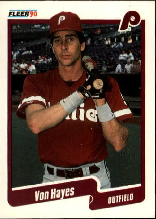 1990 Von Hayes Fleer Baseball Card #559 - Baseball Card Single