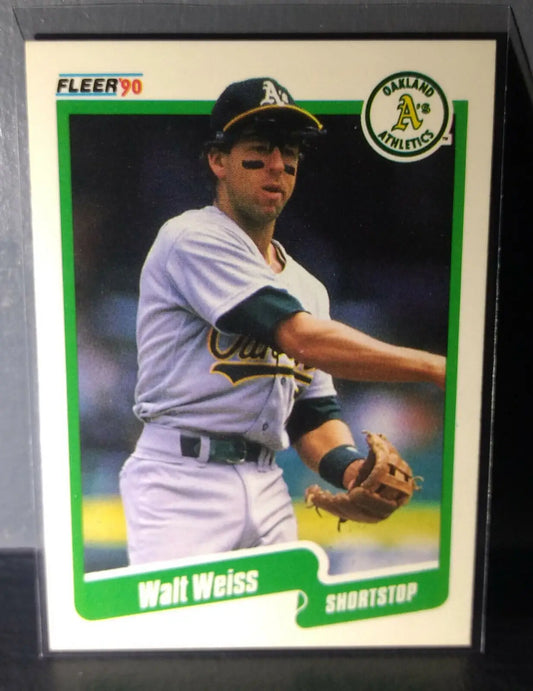 1990 Walt Weiss Fleer Baseball Card #22 - Baseball Card Single