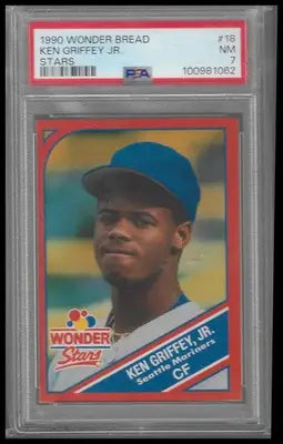1990 Wonder Bread Stars #18 Ken Griffey Jr. PSA 7 - Baseball Card Single