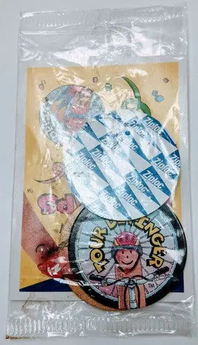 1990s Ziploc Fingerman Sealed Promo Pack Of 3 Fun Caps - Collectibles
