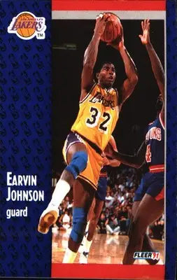 1991-92 Fleer #100 Earvin Johnson - Basketball Card Single