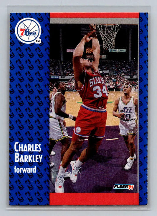 1991-92 Fleer #151 Charles Barkley Philadelphia 76ers - Basketball Card Single