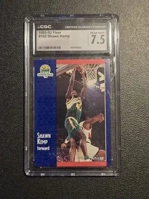 1991-92 Fleer #192 Shawn Kemp CGC 7.5 - Basketball Card Single