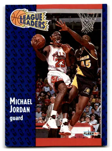 Michael Jordan basketball card with original gloss from 1991-92 Fleer series